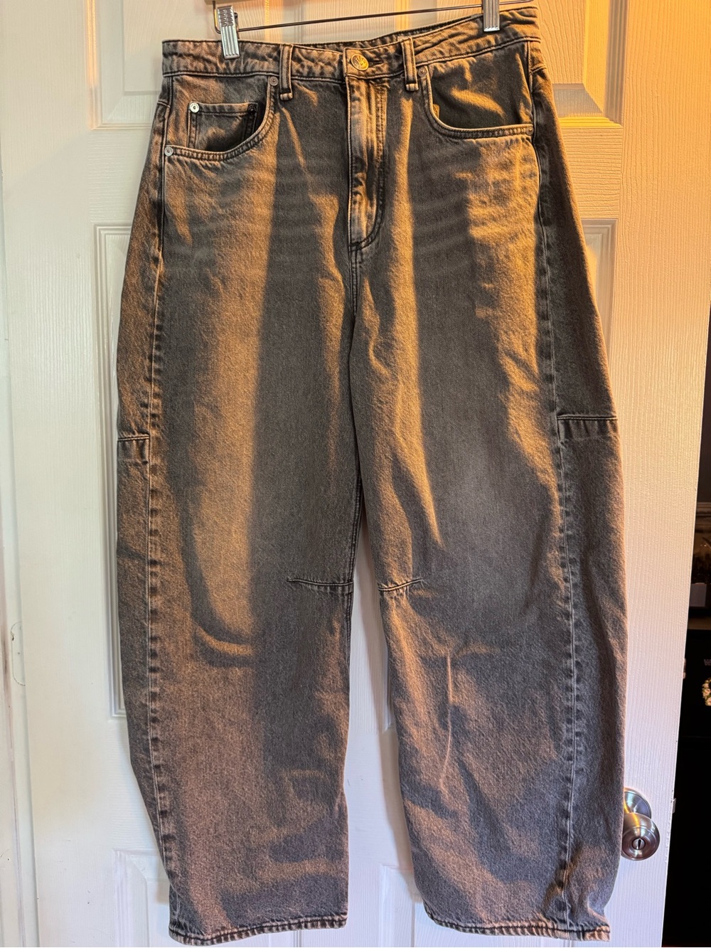 rag & bone Women’s barrel Jeans in Washed Gray